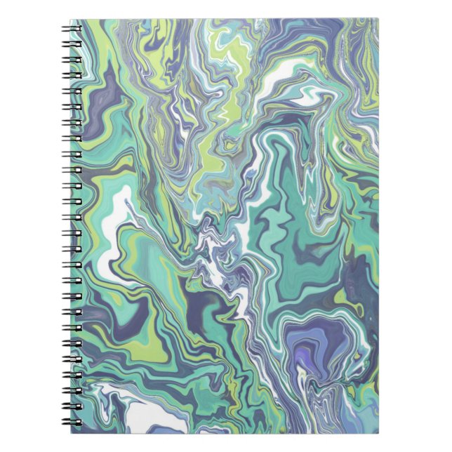 Caderno Espiral Corte de Padrão de Textura Marble (Frente)