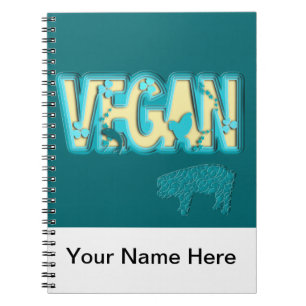 Caderno Espiral Corte de papel vegetariano