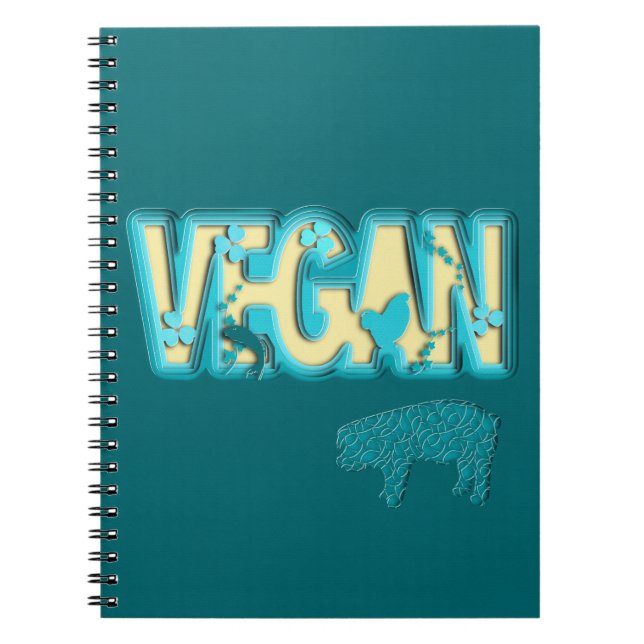 Caderno Espiral Corte de papel vegetariano (Frente)