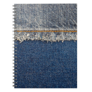 Caderno Espiral Cortina Laranja, Patch Duplo De Denim.