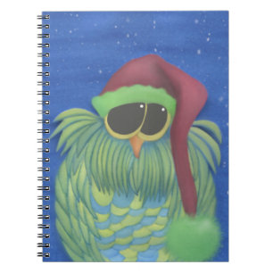 Caderno Espiral Coruja Adorável com Papai Noel