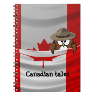 Caderno Espiral Coruja do Dia do Canadá
