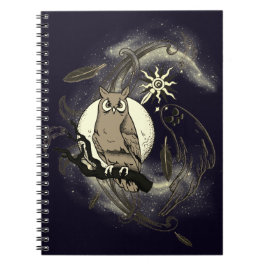 Caderno Espiral Coruja e fantasma
