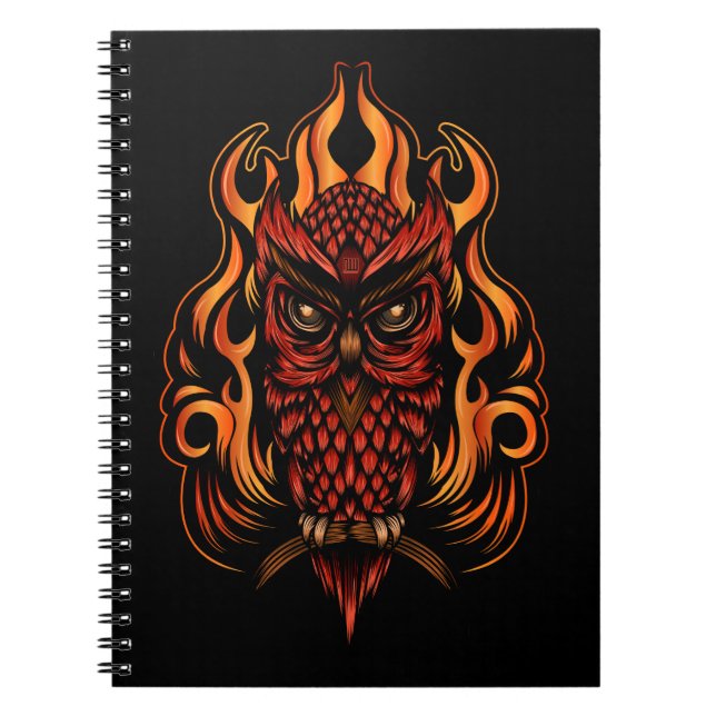 Caderno Espiral Coruja-Fogo (Frente)