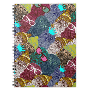 Caderno Espiral Coruja na coroa
