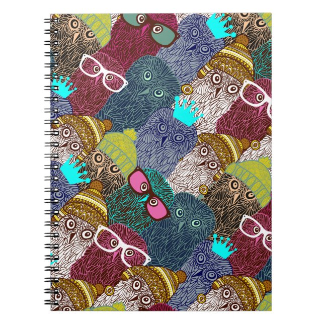 Caderno Espiral Coruja na coroa (Frente)