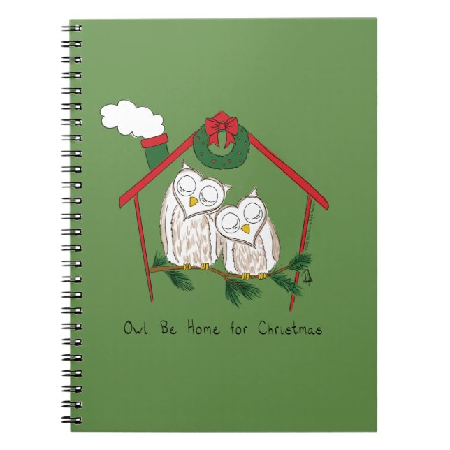 Caderno Espiral Coruja Natal Cute Kids (Frente)
