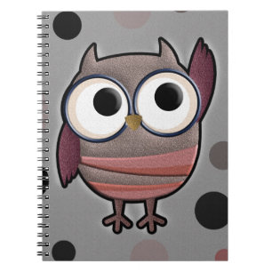 Caderno Espiral Coruja retro