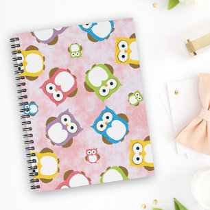 Caderno Espiral Corujas Bonitas, Padrões De Coruja, Corujas Colori