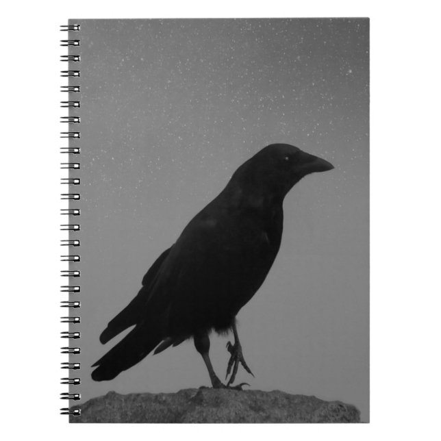 Caderno Espiral Corvo Numa Noite Estrelada (Frente)