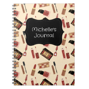 Caderno Espiral Cosmetologia de Padrão de Cosméticos Personalizado
