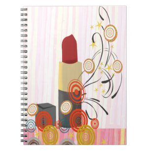 Caderno Espiral Cosmetologista de Lipsense Lipstick Makeup Artista
