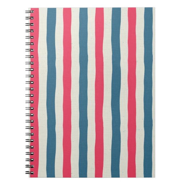Caderno Espiral Cosmic Bloom Stripes (Frente)