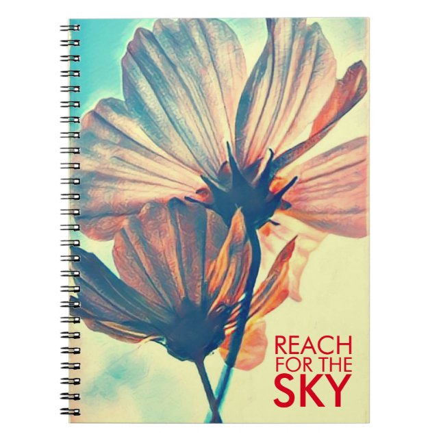 Caderno Espiral Cosmos Reach for the Sky Quote (Frente)