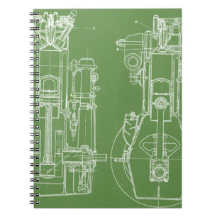 CADERNO ESPIRAL COSTUME DO BRANCO DO MODELO DO VINTAGE DO DESENHO