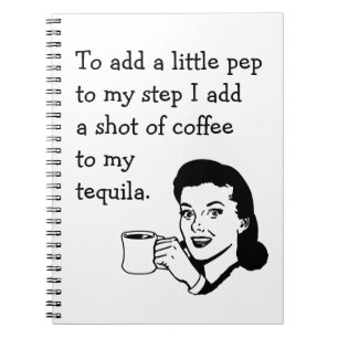 Caderno Espiral Cota Pep De Café Funny Tequila