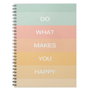 Caderno Espiral Cota Positiva Do Pastel Faça O Que Te Faz Feliz