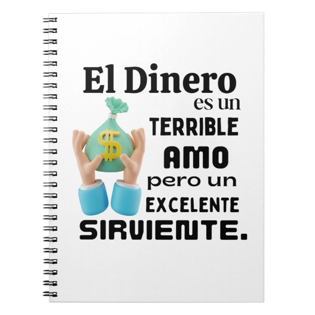 Caderno Espiral cotações de moeda (Frente)