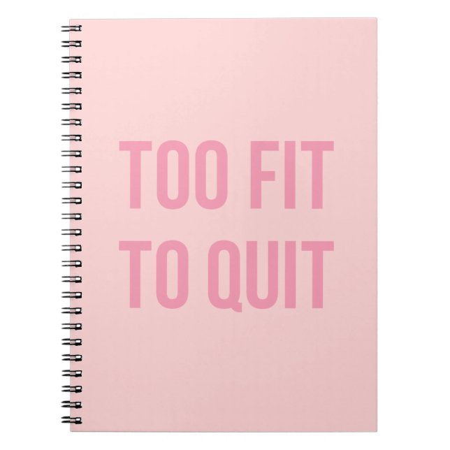Caderno Espiral Cotações do Workout para o Notebook Rosa Ajustado (Frente)