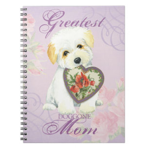 Caderno Espiral Coton de Tulear Heart Mãe