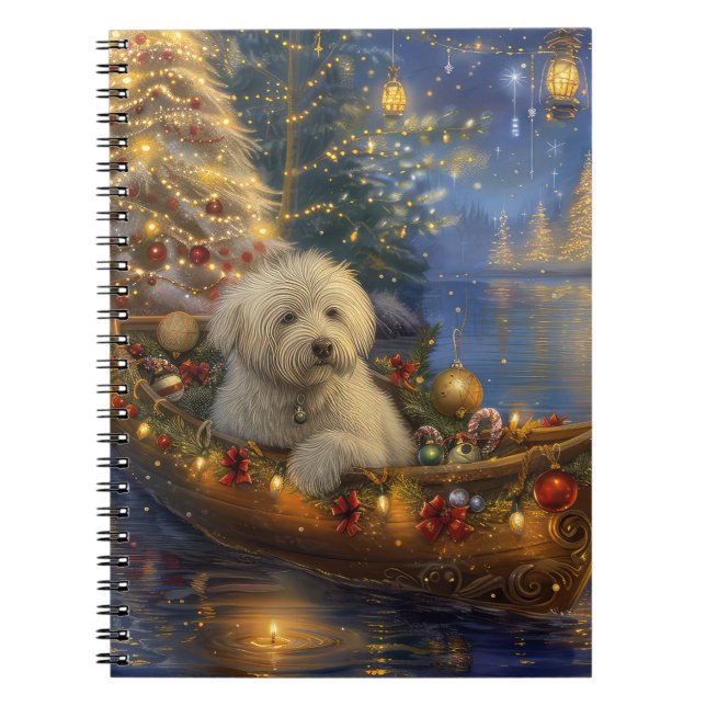 Caderno Espiral Coton De Tulear Natal Festivo Voyage (Frente)