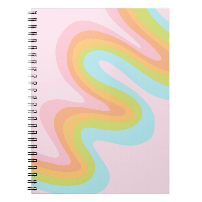 Caderno Espiral Cotovelo-arco-íris pastel (Frente)