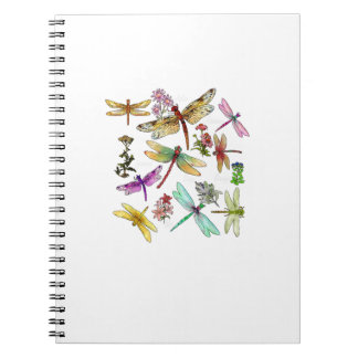 Caderno Espiral Cottagecore Floral Dragonfly Breed Collection Ento