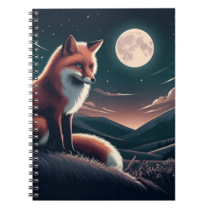 Caderno Espiral Cottagecore Floral Fox Aestética Gótico Raparigas