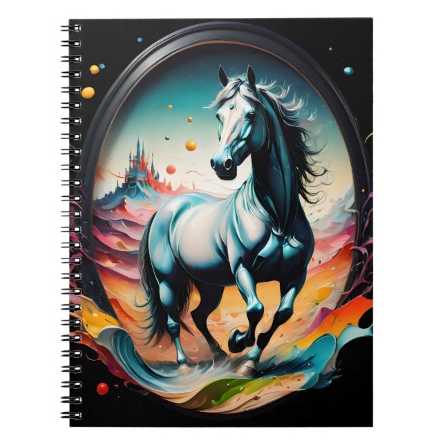 Caderno Espiral "Cotton Candy Horse" Art Spiral Notebook (Frente)