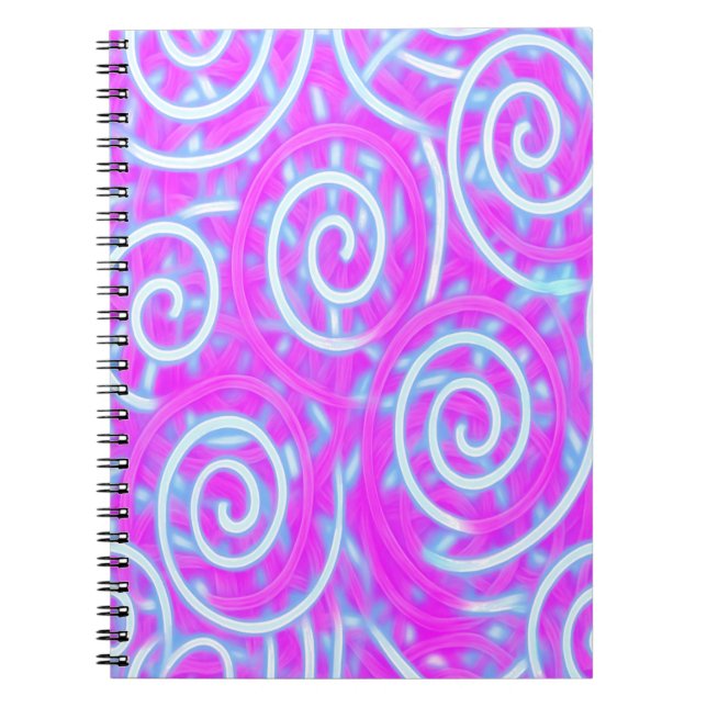 Caderno Espiral Cotton Candy Swirl Notebook – Pastel Aesthetic  (Frente)