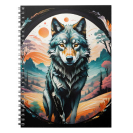 Caderno Espiral "Cotton Candy Wolf" Art Spiral Notebook