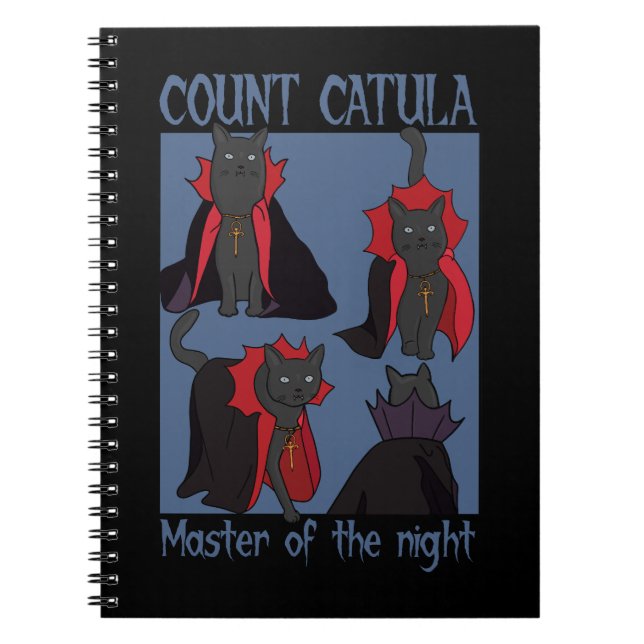 Caderno Espiral Count Catula Master of the Night (Frente)