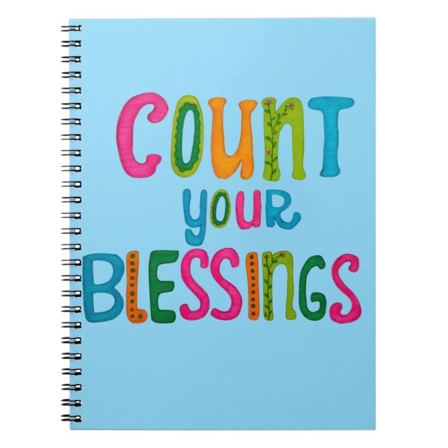 Caderno Espiral Count your Blessings (Frente)