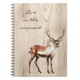 Caderno Espiral Country Faux Wood Deer