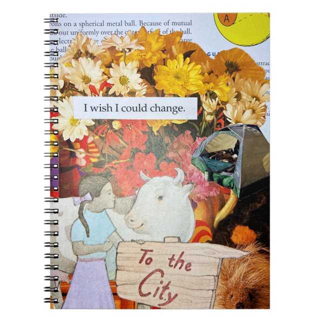 Caderno Espiral Country Girl Seeks Change In The City A Collage  (Frente)