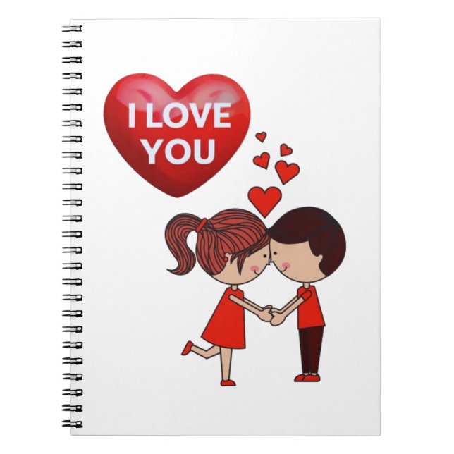 Caderno Espiral couple image in love! (Frente)
