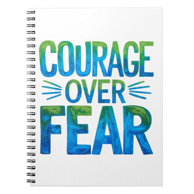 Caderno Espiral Courage over fear (Frente)
