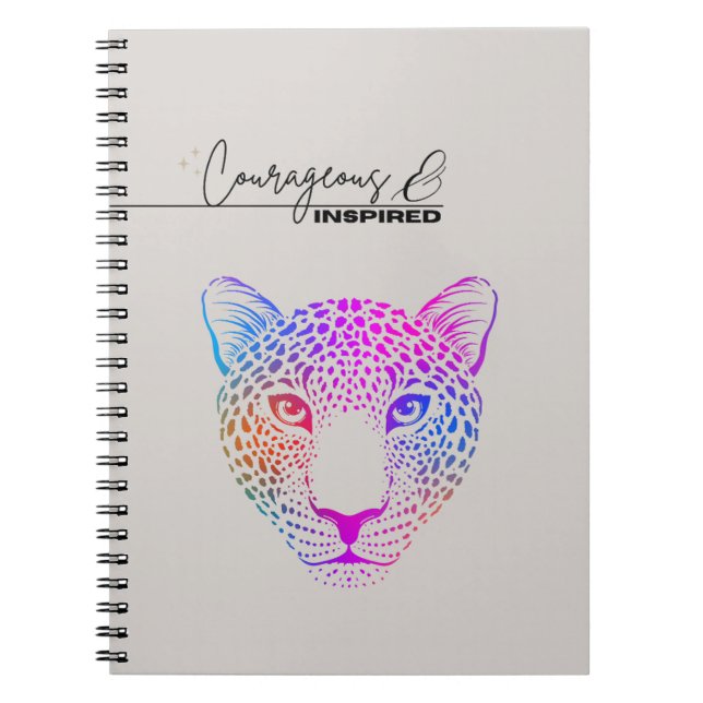 Caderno Espiral Courageous & Inspired Cosmic Leopard Notebook (Frente)