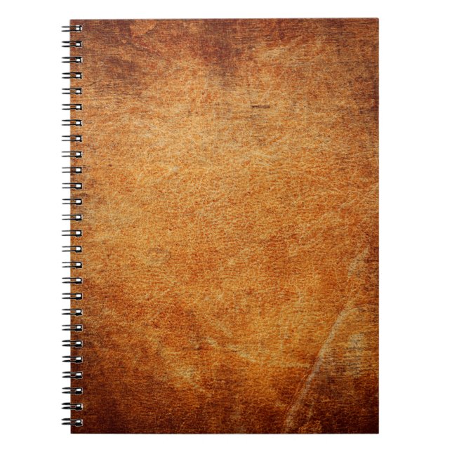 Caderno Espiral Couro assado castanho (Frente)