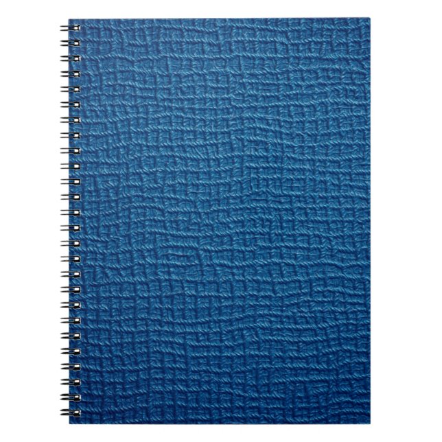Caderno Espiral Couro azul grosso (Frente)