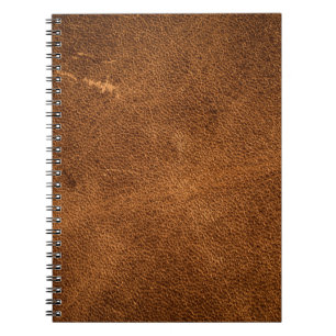 Caderno Espiral Couro castanho