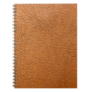 Caderno Espiral Couro castanho de fundo fechado