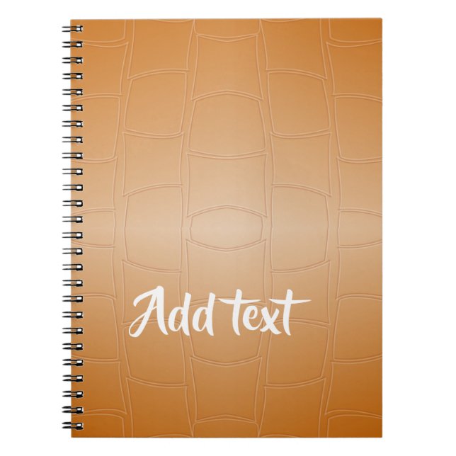 Caderno Espiral Couro castanho texturizado (Frente)