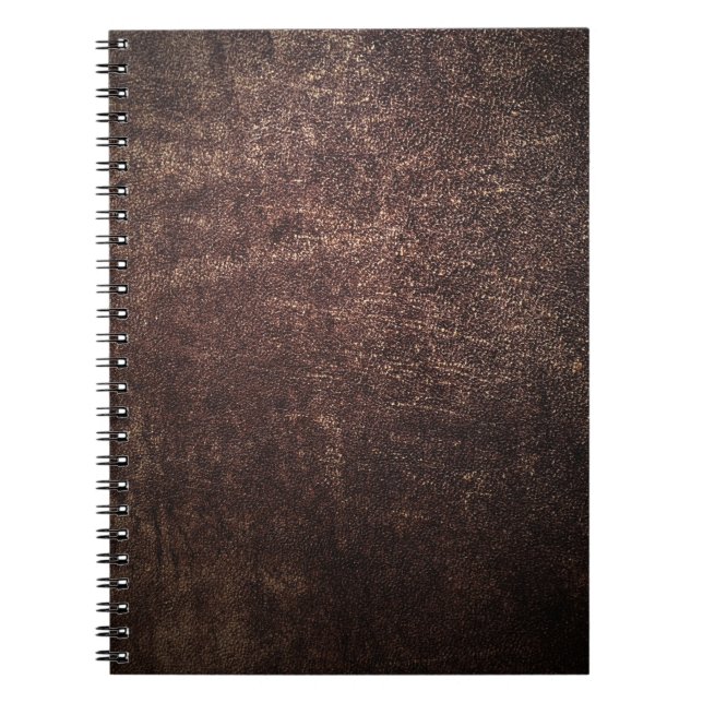Caderno Espiral Couro castanho-vivo (Frente)