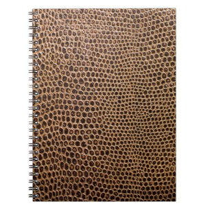 Caderno Espiral Couro Escuro: Fundo Simples Elegante