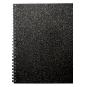 Caderno Espiral Couro Preto