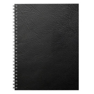 Caderno Espiral Couro preto