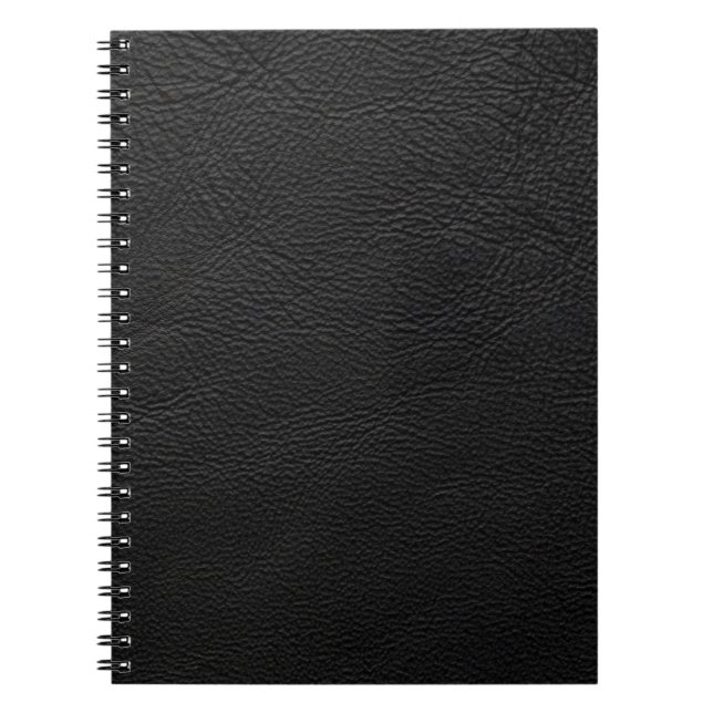 Caderno Espiral Couro preto (Frente)