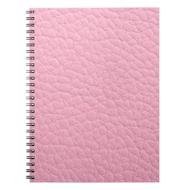 Caderno Espiral Couro rosado (Frente)