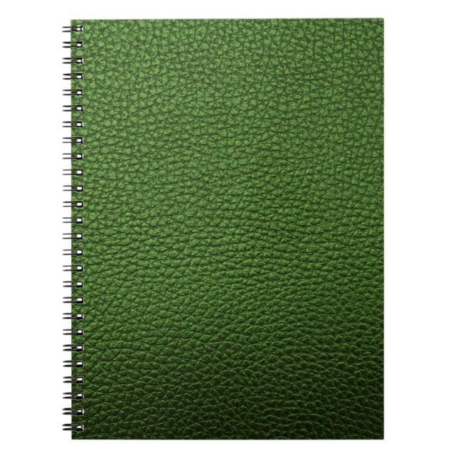 Caderno Espiral Couro verde (Frente)